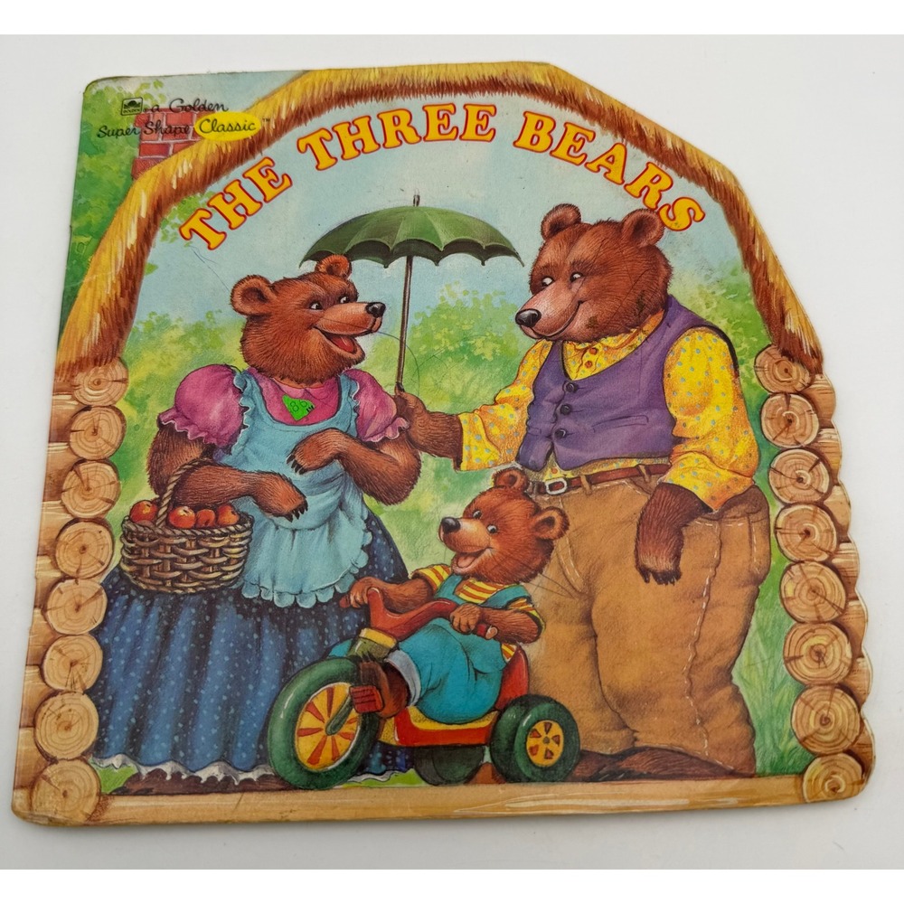 Vintage 1987 The Three Bears Golden Super Shape Classic Book Yuri Salzman